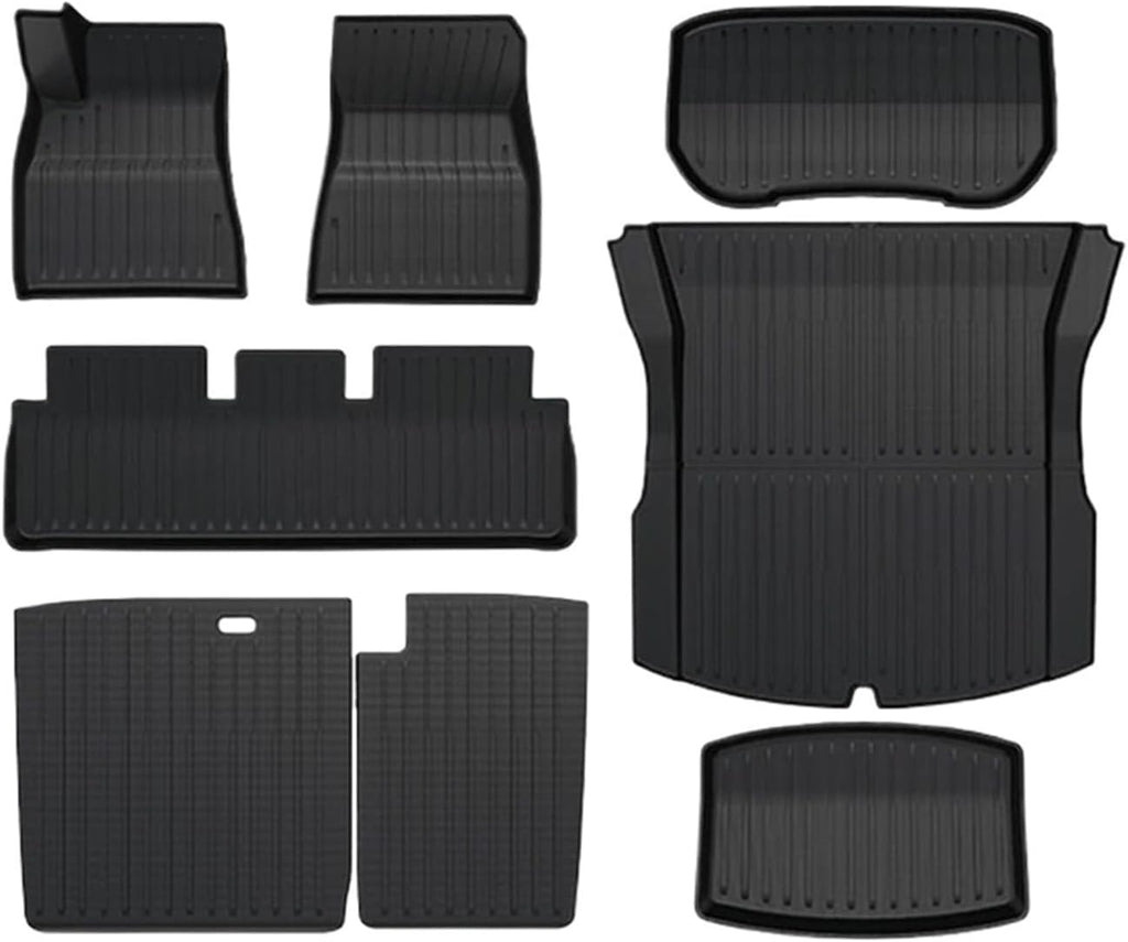 Compatible with Tesla Model 3 2024 2025 2026 Highland Floor Mats Cargo Liner TPE Pad Left/Right Hand Rubber(8pcs LHD)