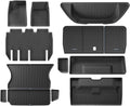 Floor Mats Compatible with Tesla Model X 2023 2024 TPE 3D Car Floor Mats Cargo Liner Trunk Pad Waterproof Protective Left Rudder(5MODELX6PCS)