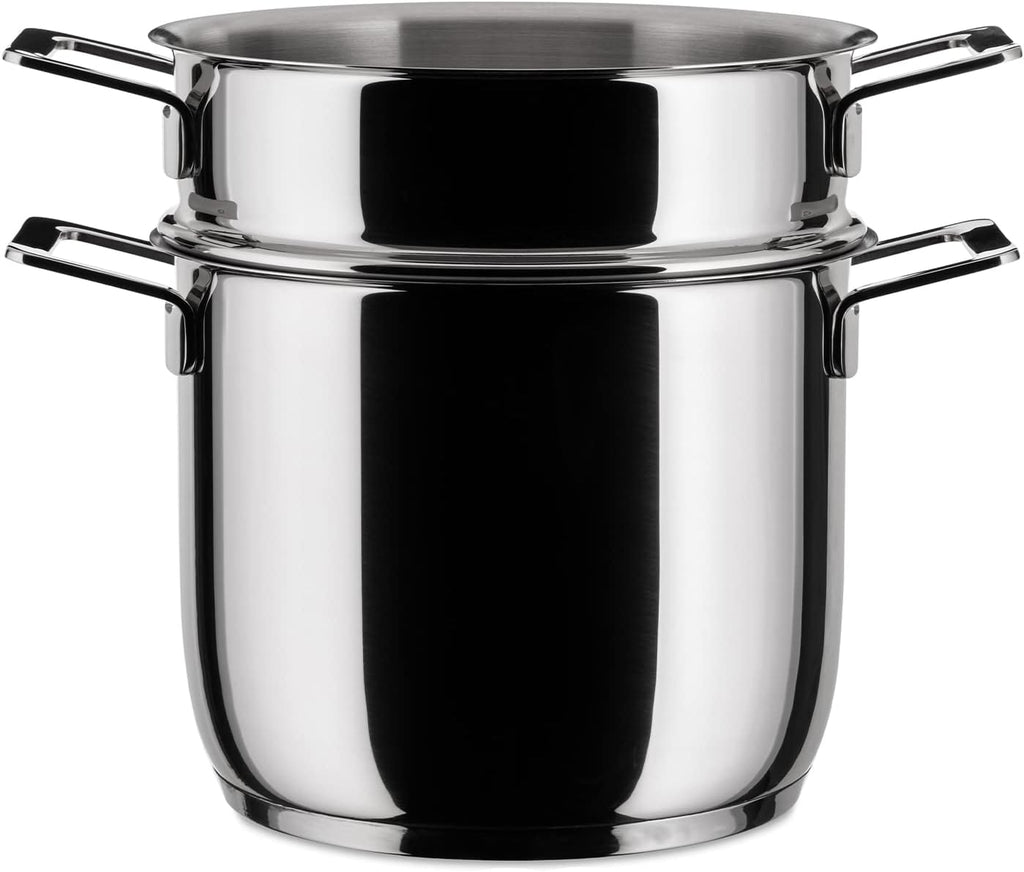 A Di Alessi,AJM306SET 'POTS & PANS', Pasta-set in 18/10 stainless steel mirror polished,5 qt 9 ½ oz