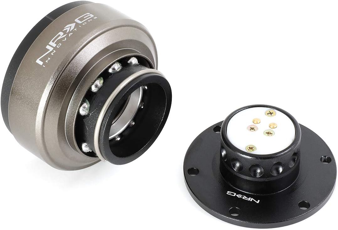 Auto Dynasty NRG Innovations SRK-200BK-TI Steering Wheel Quick Release Adapter Gen 2.0 Black Body/Titanium Ring