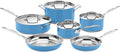 Cuisinart Stainless Steel Chef's Classic 10-Piece Cookware Set, Sky Blue