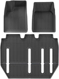 Compatible for Tesla Model X 2023 2024 TPE 3D Car Floor Mats Cargo Liner Trunk Pad Waterproof Protective Left Rudder(7 seat Foot Pad)