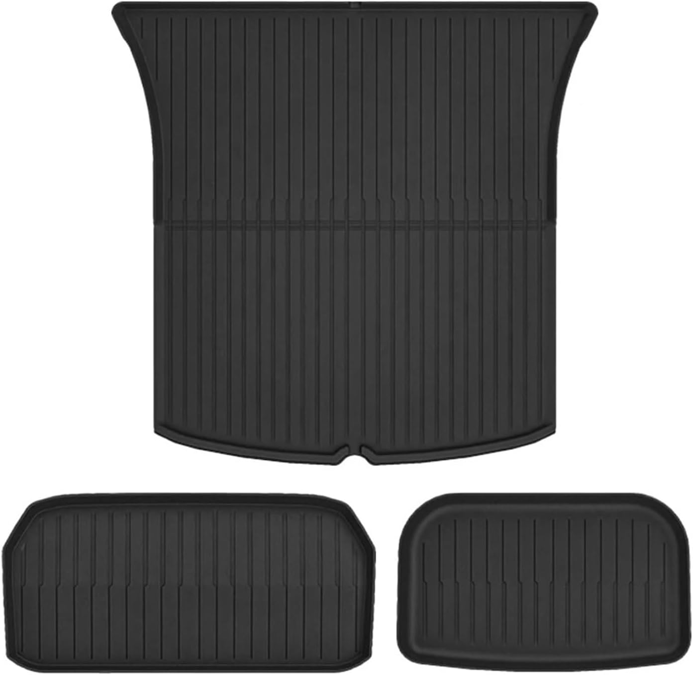 Compatible for Tesla Model 3 Highland 2024 TPE Full Cover Floor Mats with Door Sill Protector, Full Set Floor Liners Cargo Liner Seat Back(6PCS Floor Mats)
