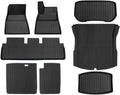 Compatible with Tesla Model 3 2024 Highland Floor Mats Cargo Liner Waterproof Anti-Slip Trunk Mat TPE Pads Model 3 2024 Highland Accessories(8pcs RHD)
