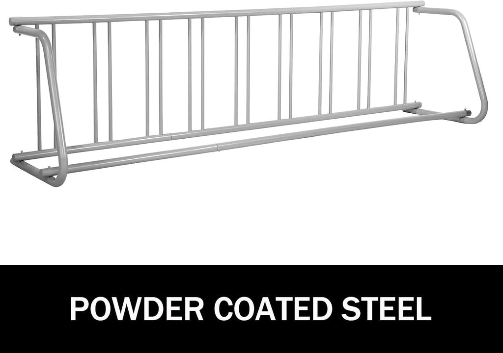 BestEquip 111' Length Floor Bike Rack, 9 Holders All-Steel Grid Bike Rack, Single-Side Storage Stand for Garages Streets Yards