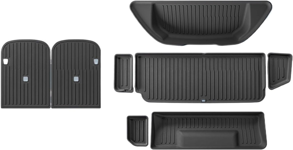 Compatible for Tesla Model X 2023 2024 TPE 3D Car Floor Mats Cargo Liner Trunk Pad Waterproof Protective Left Rudder(NEW 67MODELX4PCS)