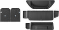 Compatible for Tesla Model X 2023 2024 TPE 3D Car Floor Mats Cargo Liner Trunk Pad Waterproof Protective Left Rudder(NEW 67MODELX4PCS)