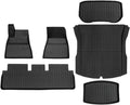 Compatible with Tesla Model 3 2024 Highland Floor Mats Cargo Liner Waterproof Anti-Slip Trunk Mat TPE Pads Model 3 2024 Highland Accessories(6pcs)