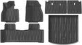 Compatible with BYD Sealion 7 2024 2025 TPE Floor Mats and Cargo Liners, All Weather WP RHD&LHD Backrest Mats Trunk Mats(Black one Set)