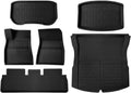 Floor Mats Compatible with Tesla Model 3 Highland 2024 All Weather Trunk Floor Mat Full Set WP Non-Slip Cargo Liners(6pcs Model 3 RHD)