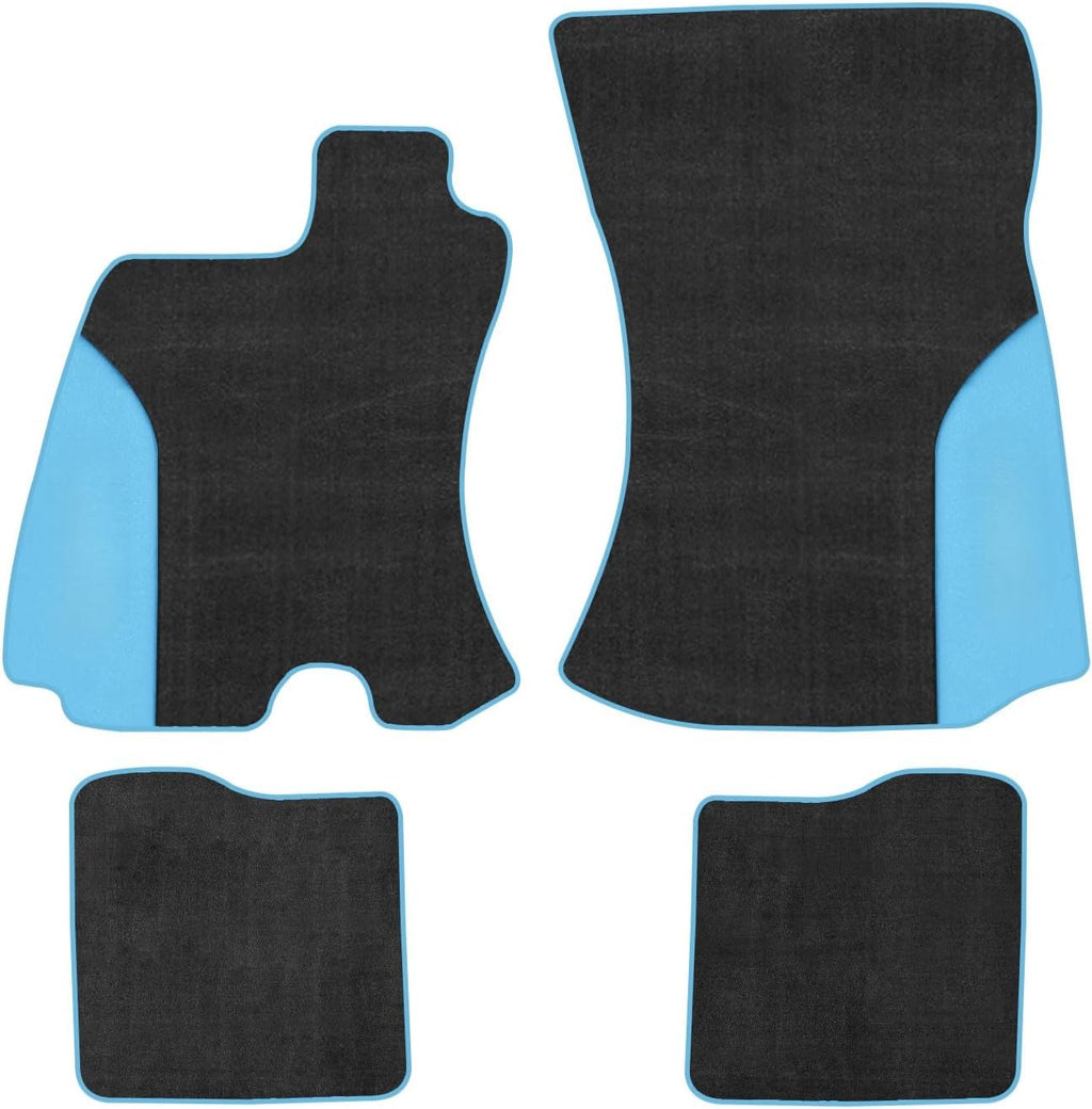 Automotive Floor Mat for Tesla Model 3 Highland 2023 2024 2025, Vehicle Exclusive Customization Floor Pad, Luxurious Texture Car Mat, Automotive Cargo Liner,Black-Blue-Four-Seater