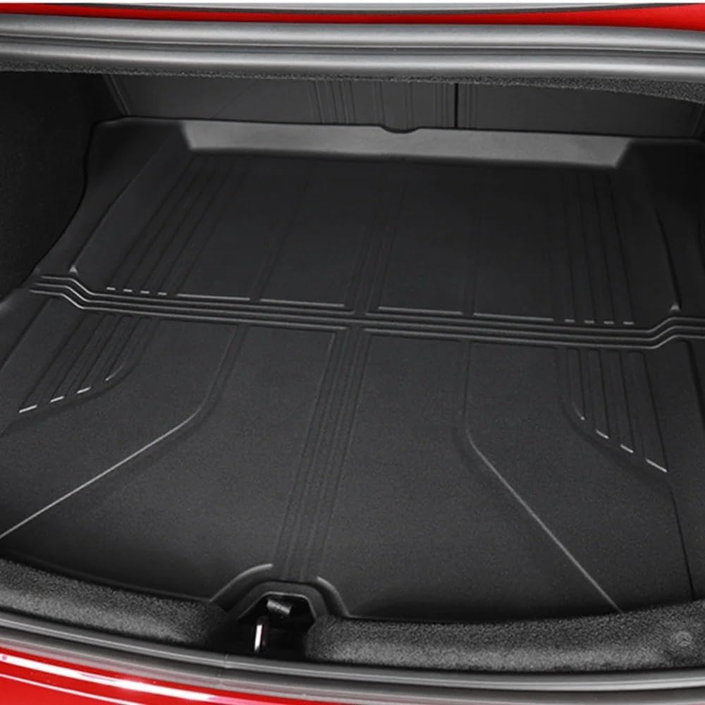 All-Weather TPE Floor Mats Compatible with Tesla Model 3 Highland 2024 Generation Full Set Cargo Liner and Rear Seat Back Mats LHD(4pcs LHD)