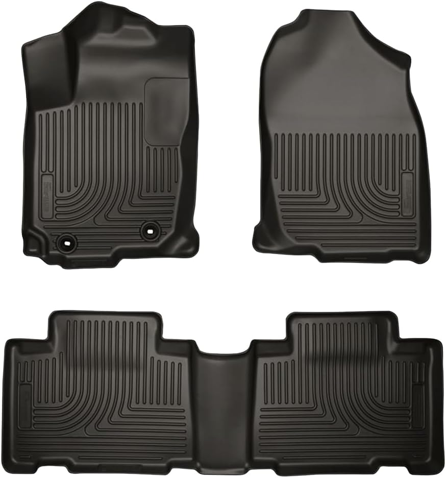 Husky Liners Weatherbeater Floor Mats | Fits 2014 - 2019 Toyota Corolla | Front & 2nd Row, 3-pc Black - 99531