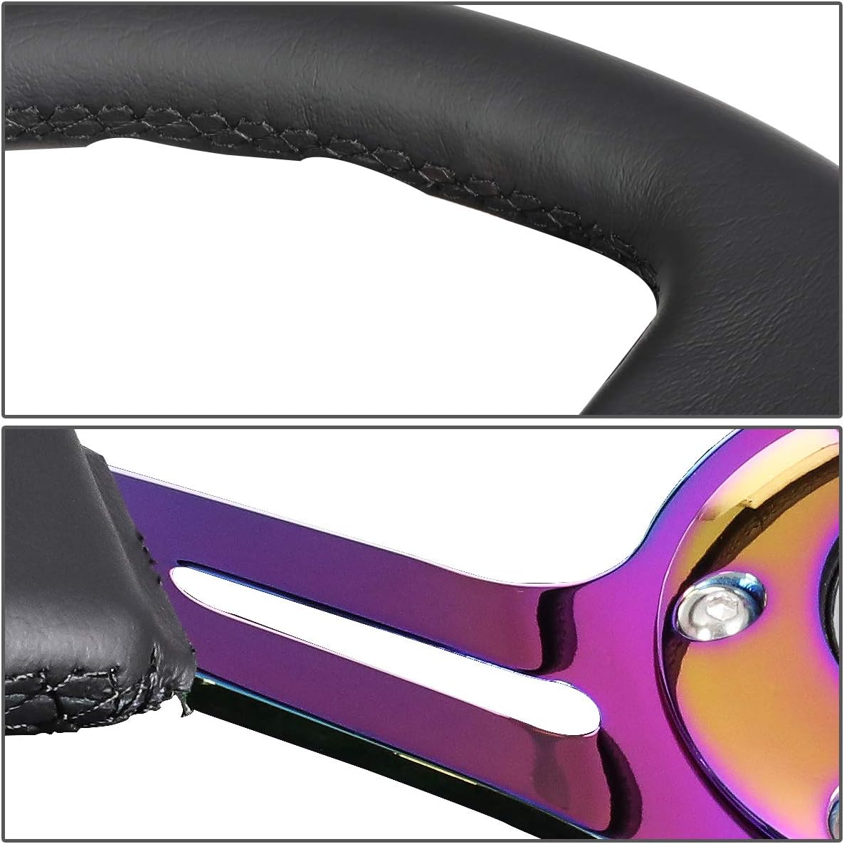 NRG REINFORCED STEERING WHEEL RST-018R-MCBS + USPL STICKER