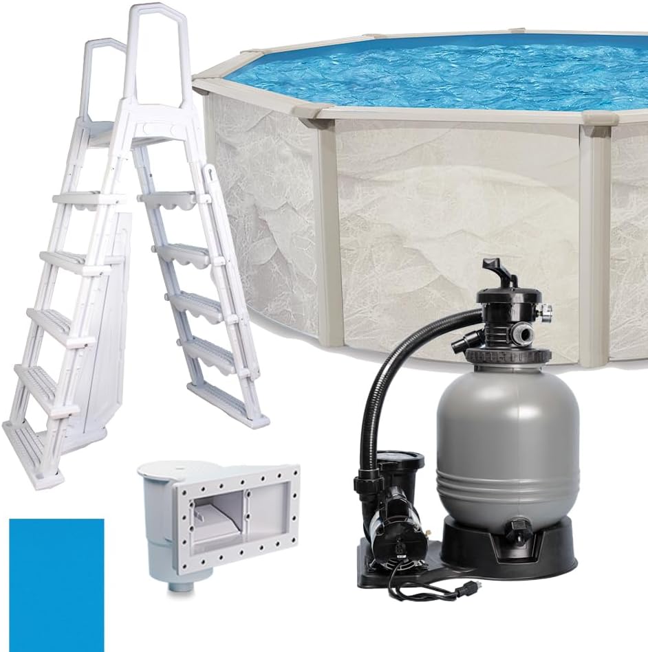 Generic Boulder 24' x 52 ATS+ Easy-Build Steel Above Ground Swimming Pool Kit by WaterThat