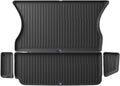 Floor Mats Compatible with Tesla Model X 2023 2024 TPE 3D Car Floor Mats Cargo Liner Trunk Pad Waterproof Protective Left Rudder(5 seat Trunk Pad)