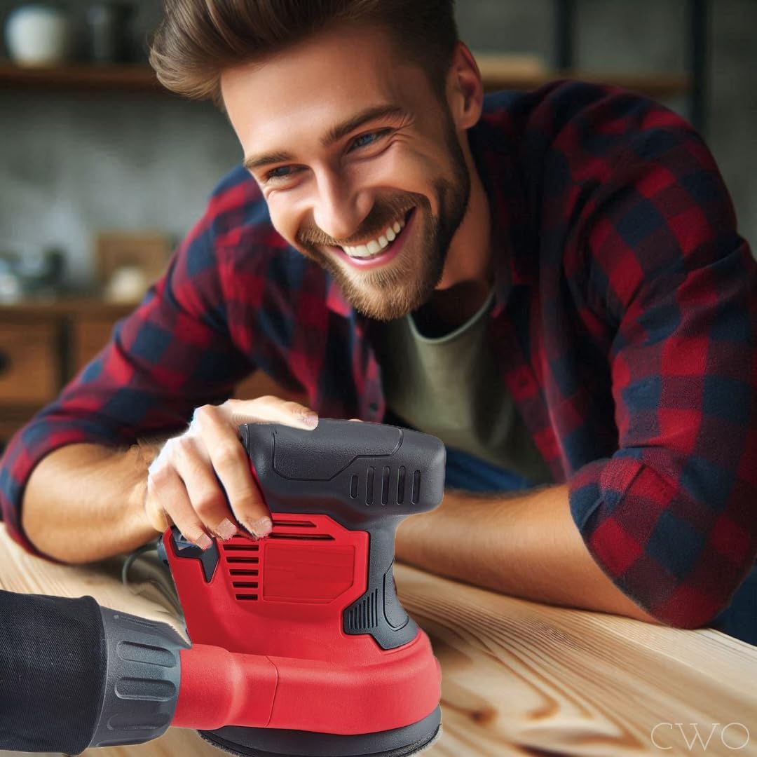 Generic Works with All BAUER 20V Tools: 5.0 Ah Battery and Charger Kit with FREE Cordless 5 in. Random Orbit Sander