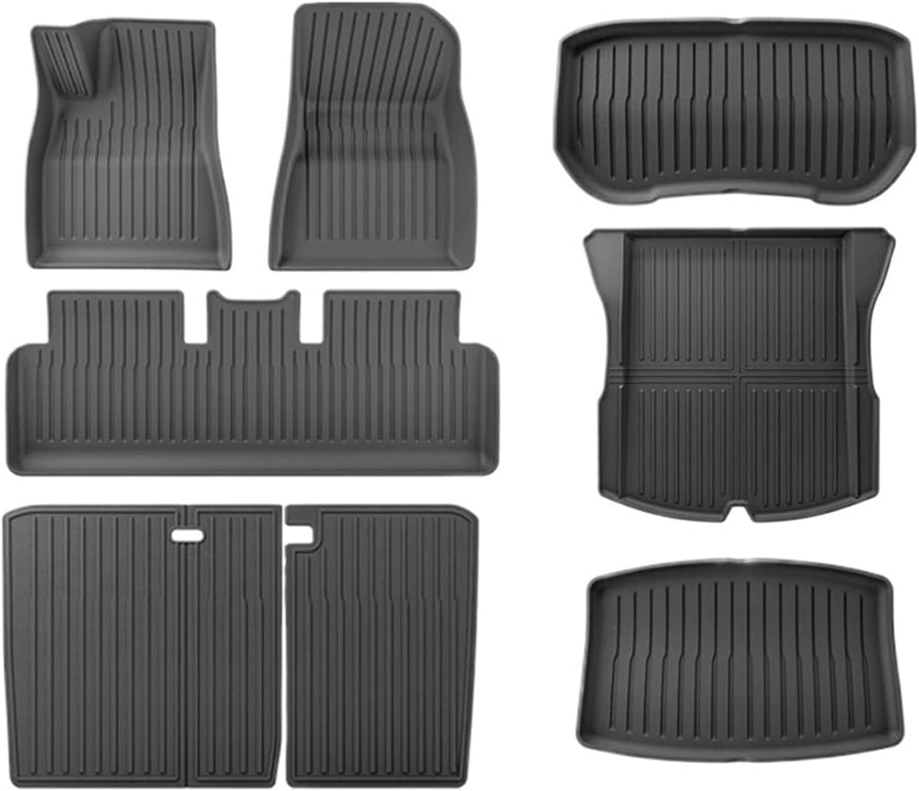 Floor Mat Compatible with Tesla Model 3+ 2024 Highland TPE Front Rear Lower Trunk Mats All Coverage Anti-Slip Cargo Liner Pads(M3 Upper Trunk Mat)