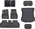 3D Floor Mats Compatible with Tesla Model 3 Highland 2024, All Weather Waterproof LHD XPE Front Rear Trunk Cargo Liner Mat Accessories(8PCS Floor Mats)