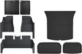 Compatible with Tesla Model 3 Highland 2024 TPE Full Cover Floor Mats with Door Sill Protector, Full Set Floor Liners Cargo Liner Seat Back(8PCS Full Set)