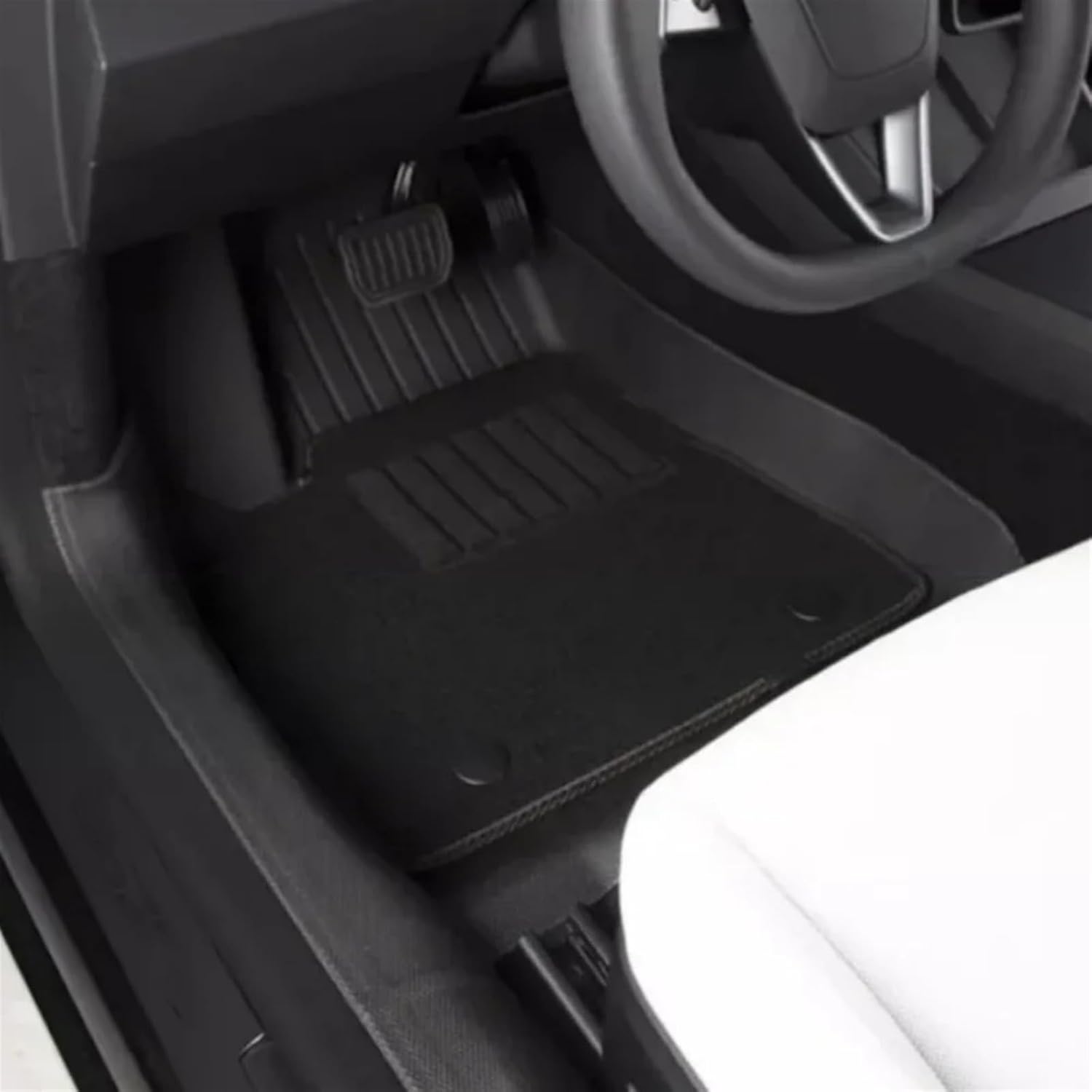 Compatible with Tesla Model 3 Highland 2024 TPE Floor Mats,with Door Sill Protector Full Cover All Weather Cargo Liners Accessories(6PCS Floor Mats)