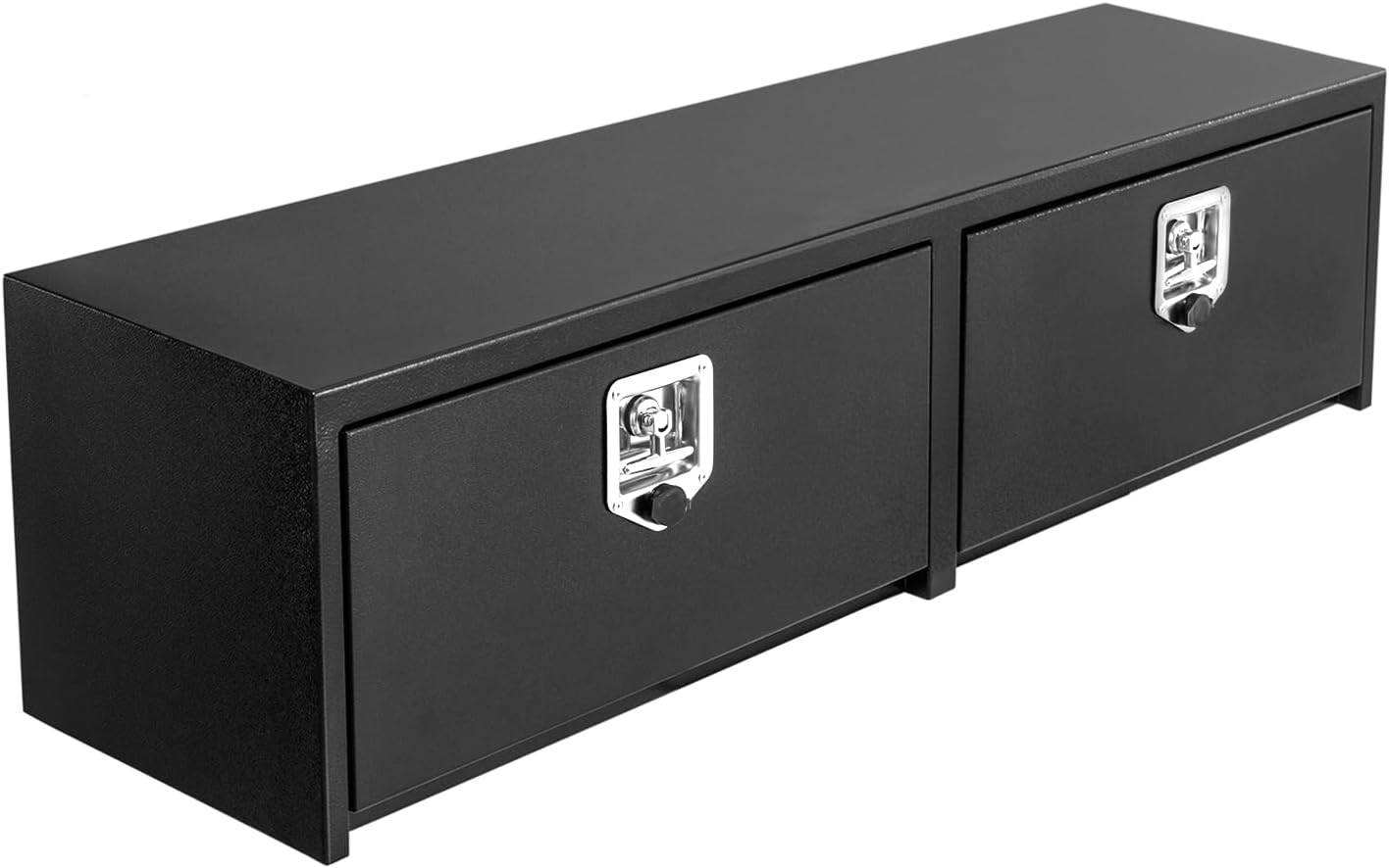 Garvee Black Steel Underbody Truck Tool Box, Truck Bed & Underbelly RV Storage Box, Locking t-Latch, Weather-Resistant, Heavy-Duty Job Box for Pickup Truck Bed, RV, Trailer, 48 in x 16 in x 13 in