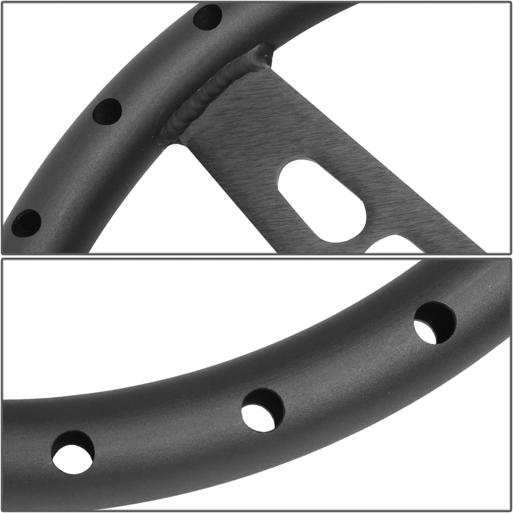 NRG Innovations NRG-RST-025MB Reinforced Steering Wheel 380mm Sport Full Aluminum Light Weight Welded Steering Wheel