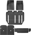 Compatible for Tesla Model X 2024 5/6/7 Seat TPE 3D Car Floor Mats Cargo Liner Trunk Pad Waterproof Protective Left Rudder(6seats 8PCS)