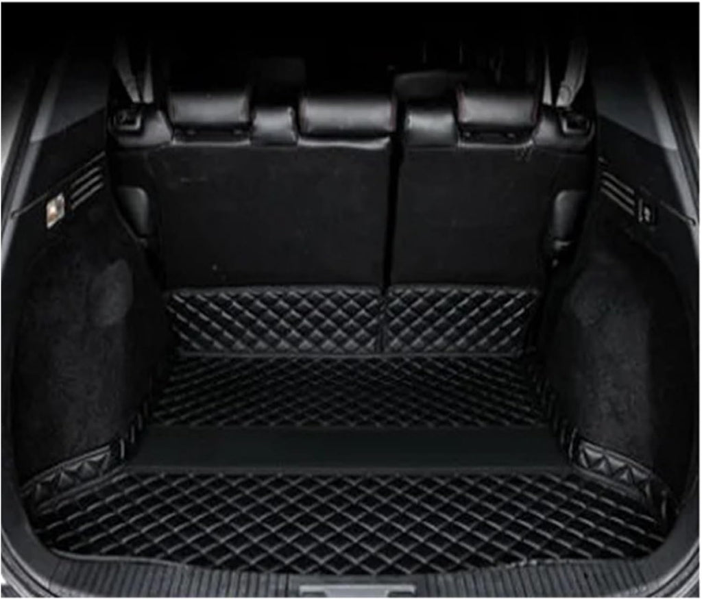 Custom Deluxe Leather Full Rear Trunk Tray Liner Cargo Mat Floor Protector Foot Pad Mats Compatible with XRV VEZEL 2015-2019(Green)