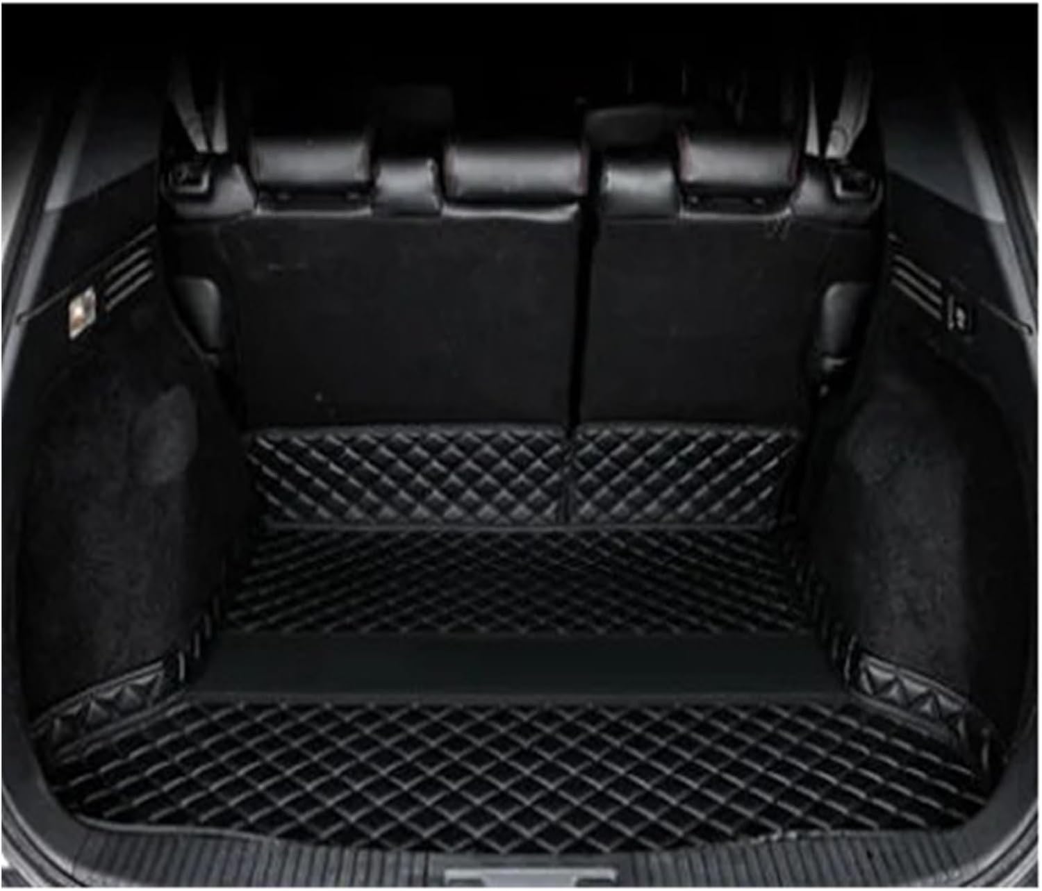 Custom Deluxe Leather Full Rear Trunk Tray Liner Cargo Mat Floor Protector Foot Pad Mats Compatible with XRV VEZEL 2015-2019(Green)