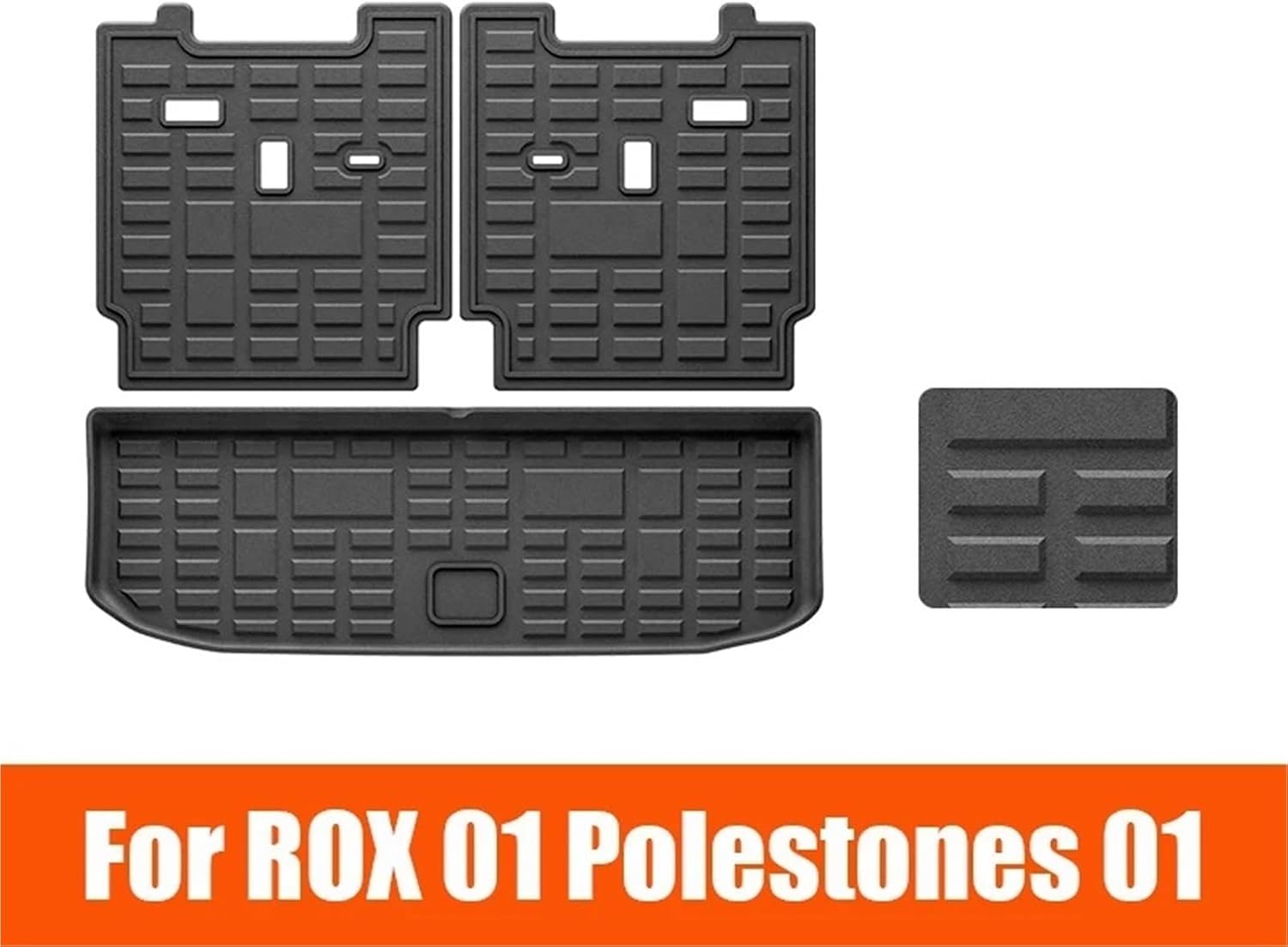 for ROX 01 Polestones 2023 2024 2025 Car TPE Floor Mats Cargo Liner Trunk Mat Seat Back Cover Waterproof Carpet Accessories(F)