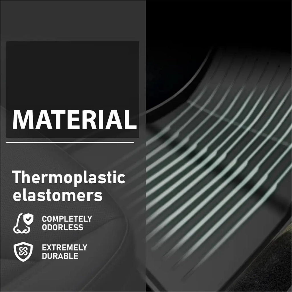 Floor Mats for Tesla Model 3 2024-2025 (Highland), All-Weather TPE Floor Liners & Cargo Liner, 6 Piece Full Set