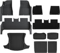 TPE Floor Mat Compatible with Tesla Model 3 Highland with Door Sill Protector Trunk Mats Front Rear Cargo Liner Compatible with Model 3 2025 2024(DLFM-11PCS)