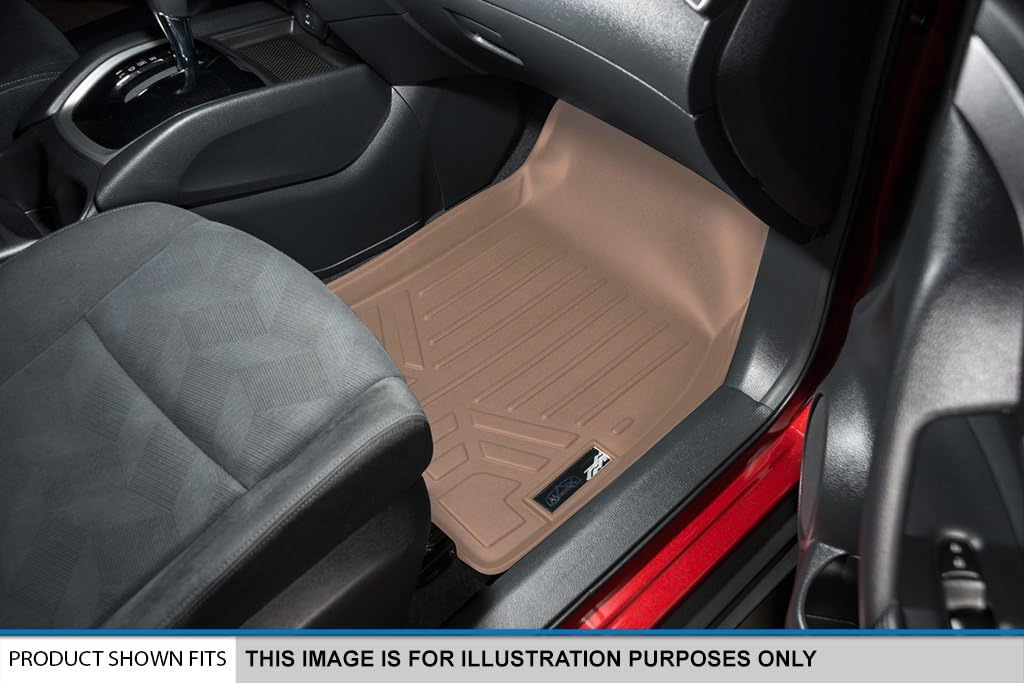 SMARTLINER Custom Fit Floor Mats 3 Row Liner Set for 2017-2019 Ford Explorer