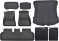 XPE Floor Mats Compatible with Tesla Model 3 2024 / Model Y 2024-2017, All Weather Cargo Liner Floor Cargo Trunk(8PCS M3 Highland)