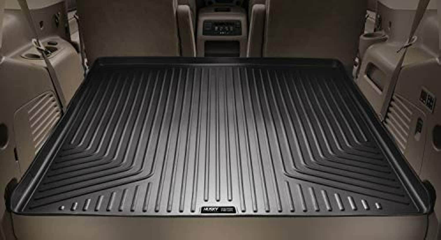 Husky Liners Weatherbeater Cargo Liner | Fits 2018-2024 Ford Expedition Max, 2018-2024 Lincoln Navigator L Reserve/Select (Behind 3rd Seat) | 1-pc Black - 23441