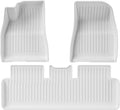 Floor Mats for Tesla 2024-2026 Model 3 5-Seat Floor Mats All Weather Durable TPE Anti-Slip Car Floor Liner Waterproof Custom Fit (White, Model 3)
