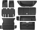 Compatible for Tesla Model X 2023 2024 TPE 3D Car Floor Mats Cargo Liner Trunk Pad Waterproof Protective Left Rudder(NEW 5MODELX6PCS)