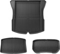 TPE 2024 Compatible with Tesla Model 3 Highland Floor Mats All Weather Front Rear Cargo Liner Mat, Waterproof Anti-Slip Mats Accessories(3pcs LHD Trunk Mat)