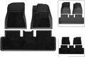 Floor Mats TPE All Weather Front Rear Cargo Liner Mat Waterproof Anti-Slip Mats Accessories C | Compatible with Tesla Model 3 Highland 2024 2025(2024 M3 FMD RHD)