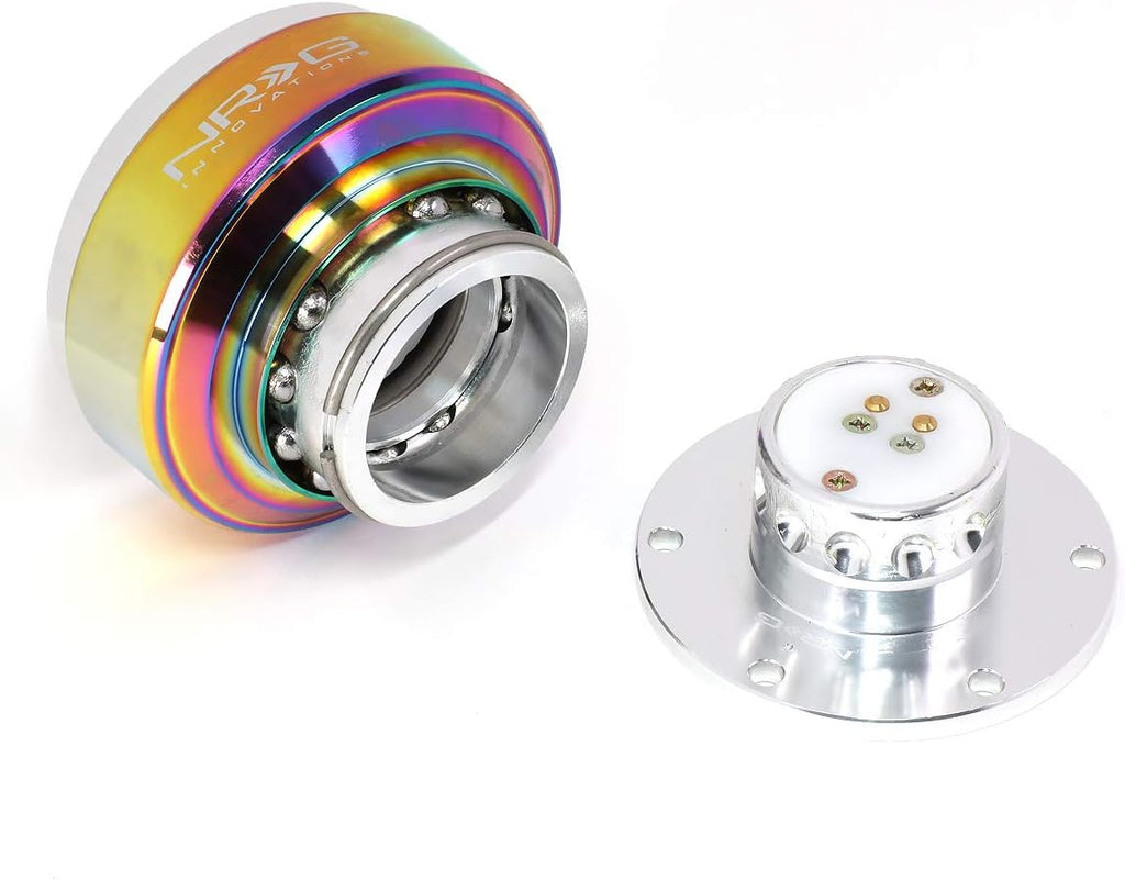 Auto Dynasty NRG Innovations SRK-200SSL-MC Steering Wheel Quick Release Adapter Gen 2.0 Silver Body/Neo Chrome Ring