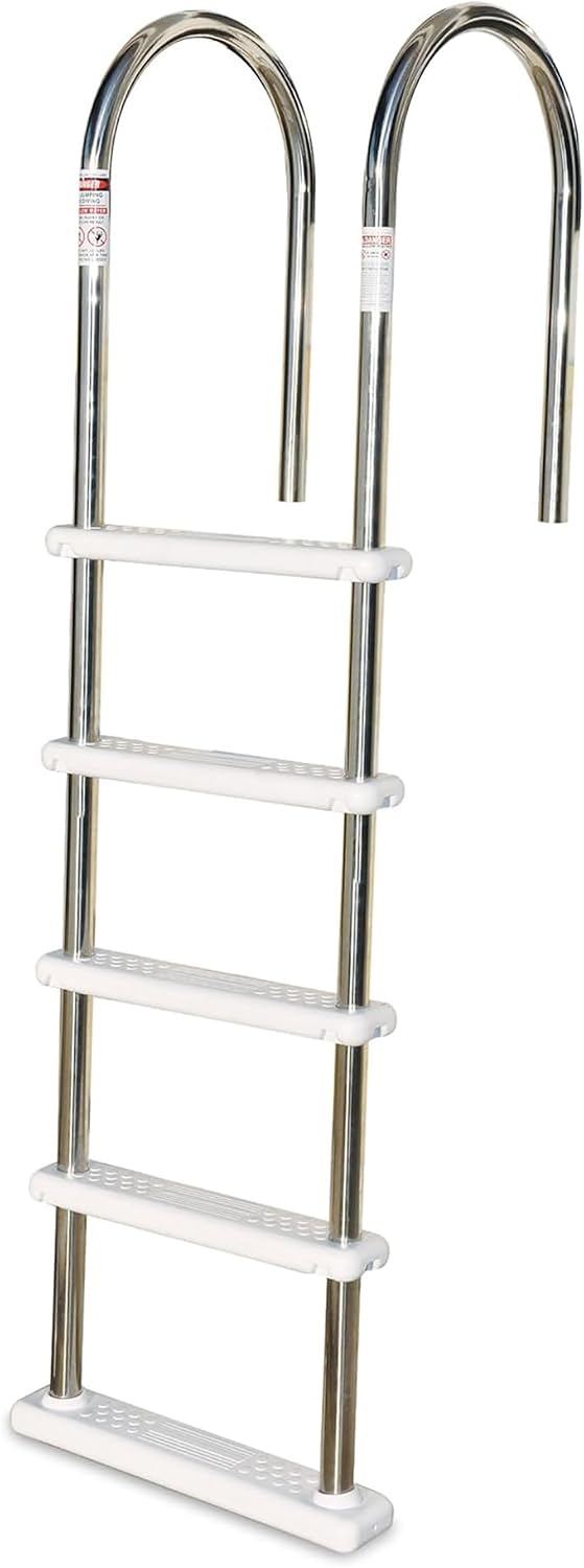 SWIMLINE HYDROTOOLS Stainless Steel Pool Ladder – Heavy Duty Swimming Step Accessory, Above Ground, 72'