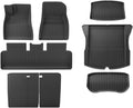 TPE 2024 Compatible with Tesla Model 3 Highland Floor Mats All Weather Front Rear Cargo Liner Mat, Waterproof Anti-Slip Mats Accessories(8PCS Full Set LHD)