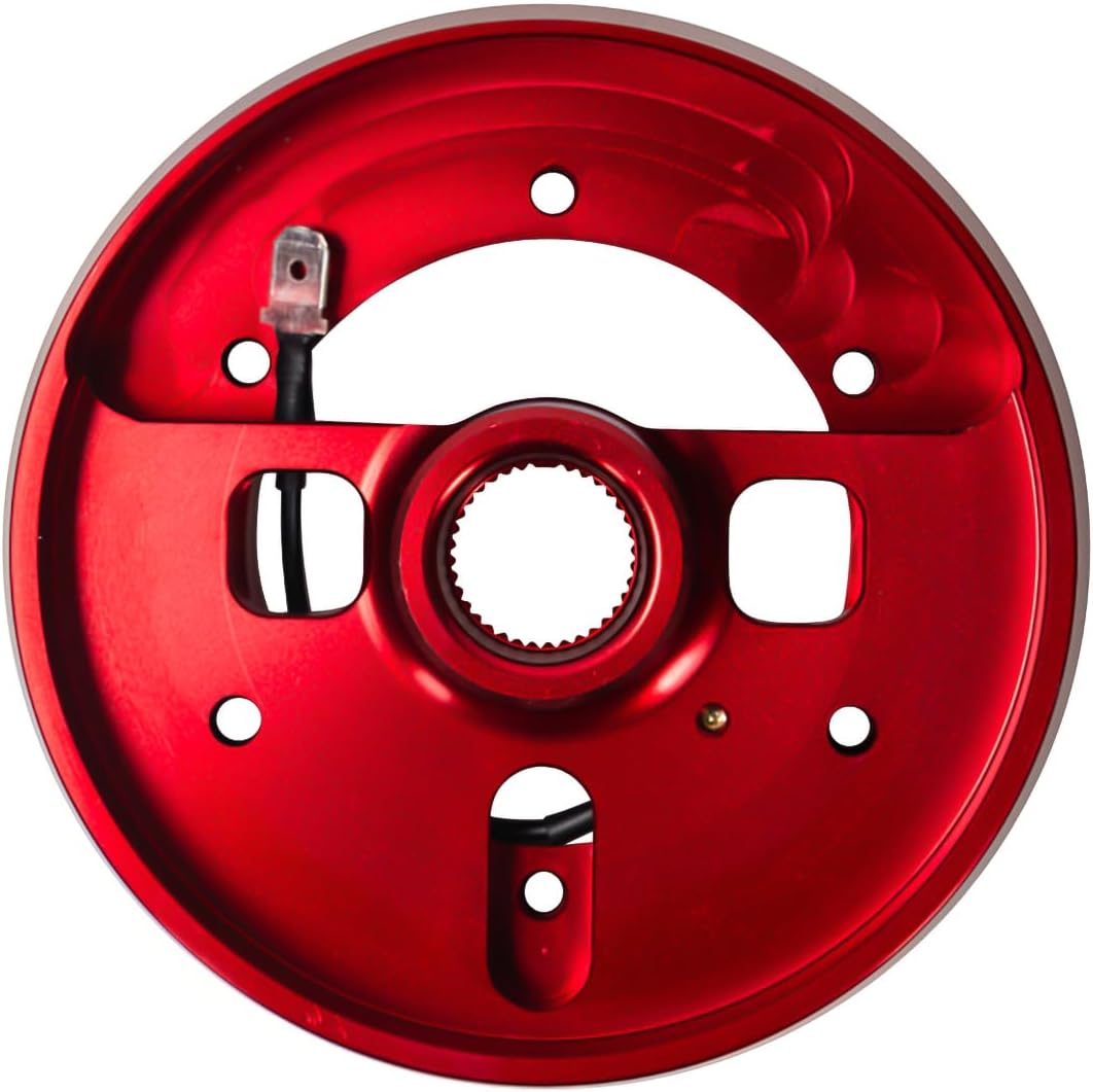 NRG Innovations Racing Style Steering Wheel Short Hub, Lockable Aluminum Steering Shaft, 6x70mm Bolt Pattern Quick Release Adapter Unit, Compatible For 96-18 Jeep, Red, NRG-SRK-171H-RD