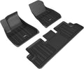 3D MAXpider Custom Fit Elitect Floor Mat (Black) Compatible with Tesla Model 3 2020-2023 - Full Set