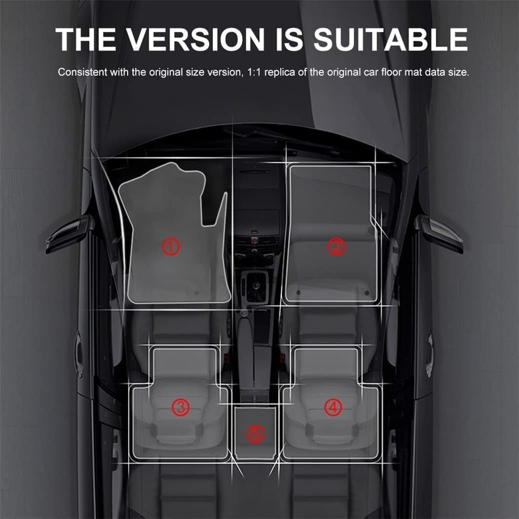 Car Floor Mats for Jeep Wrangler JKU 4-Door JK Unlimited 2011-2014 2015 2016 2017 (LHD), Full Coverage Anti-Slip Waterproof Carpet All Weather Protection Car Mats Liner Accessory,C-Red
