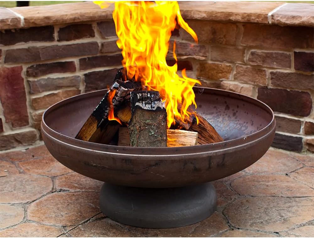 Ohio Flame Patriot Fire Outdoor Fire Pit 24 Inch - Heavy Duty Fire Pits for Outside Wood Burning, American Made Carbon Steel Fire Bowl for Backyard Patio Bonfires - No Assembly Needed for All Seasons