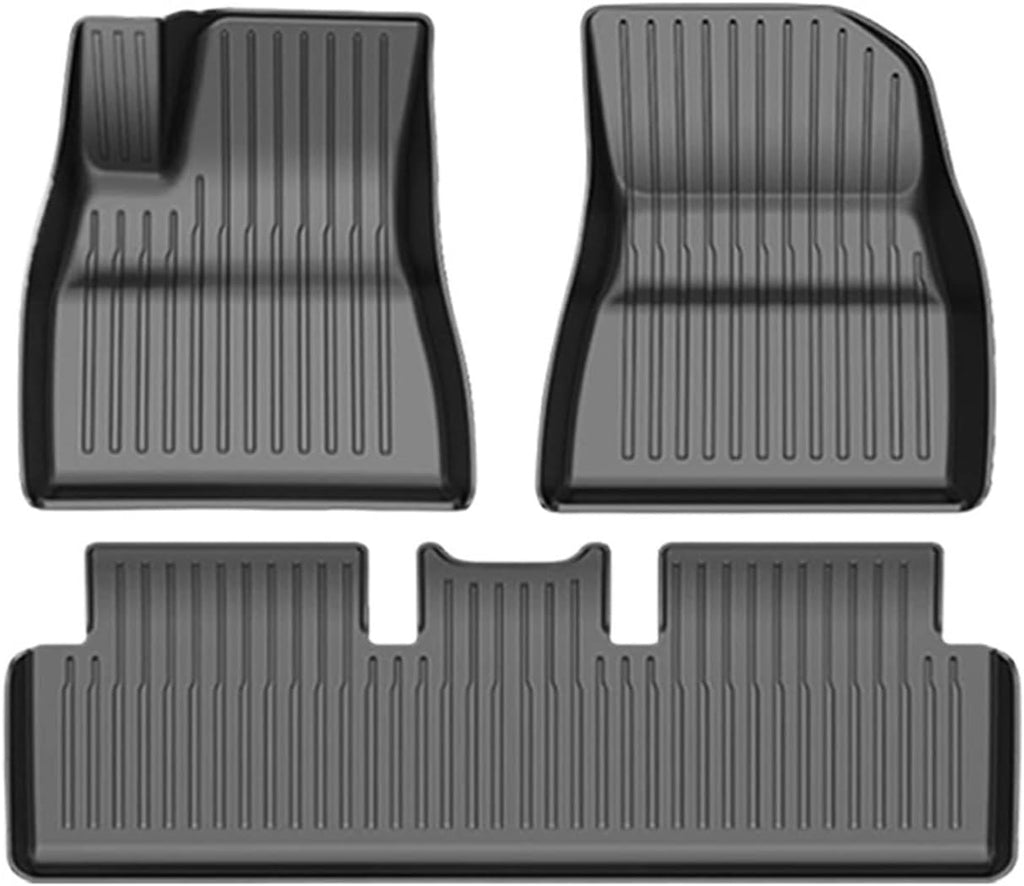 Compatible for Tesla Model 3 Highland 2024 TPE Floor Mats,All Weather Waterproof Anti-Slip Front Rear Cargo Liner Trunk Mat(Left Rudder 3pcs)