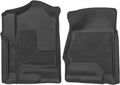 Husky Liners X-act Contour Floor Mats | Fits Various 2014-2020 Chevrolet Silverado, GMC Sierra, Cadillac Escalade & ESV, Yukon & XL, Suburban, Tahoe (See Description) | Front Row, 2-pc Black - 53111