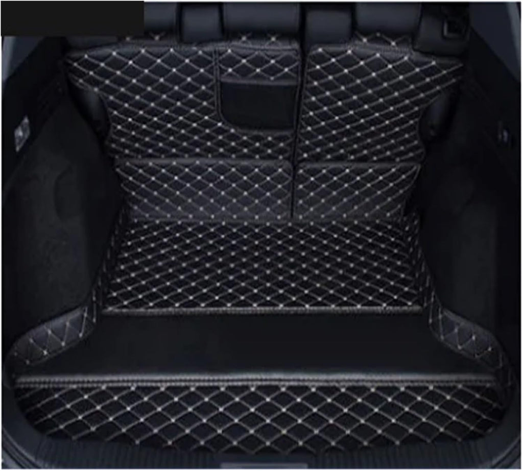 Custom Deluxe Leather Full Rear Trunk Tray Liner Cargo Mat Floor Protector Foot Pad Mats Compatible with XRV VEZEL 2015-2019(Brown)